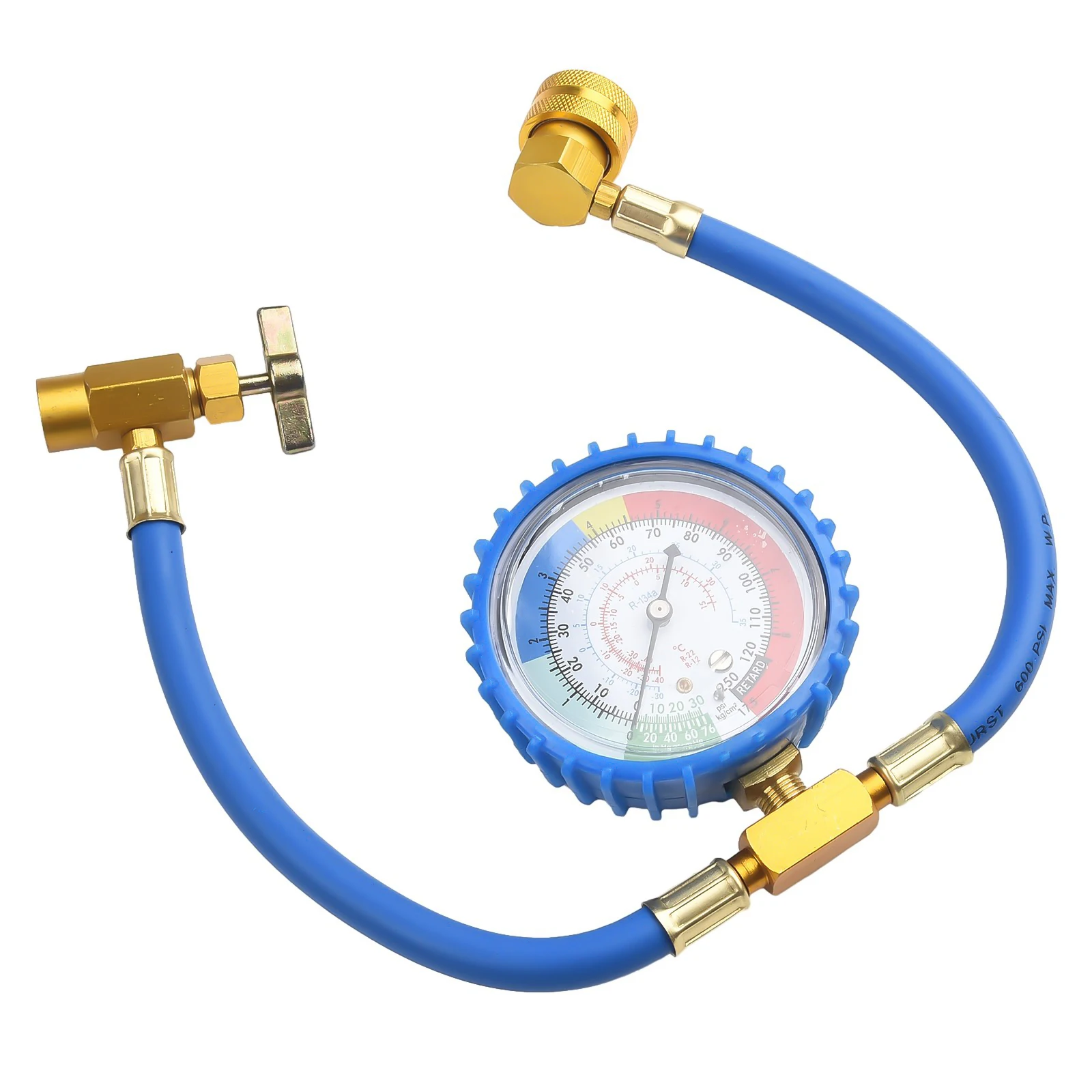 

Highly Practical Car R134 A Recharge Measuring Hose 1/4 Thread for American and Europe Vehicles With Efficient Built in Gauge