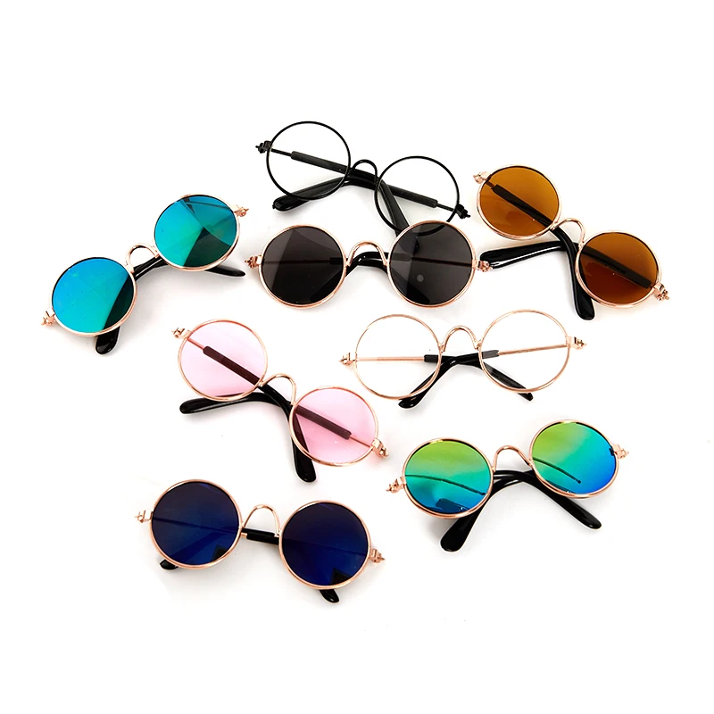 

1pcs Doll Cool Glasses Pet Sunglasses For Toy Photo Props Decoration For Children's Gifts Dolls Clothes Accessories