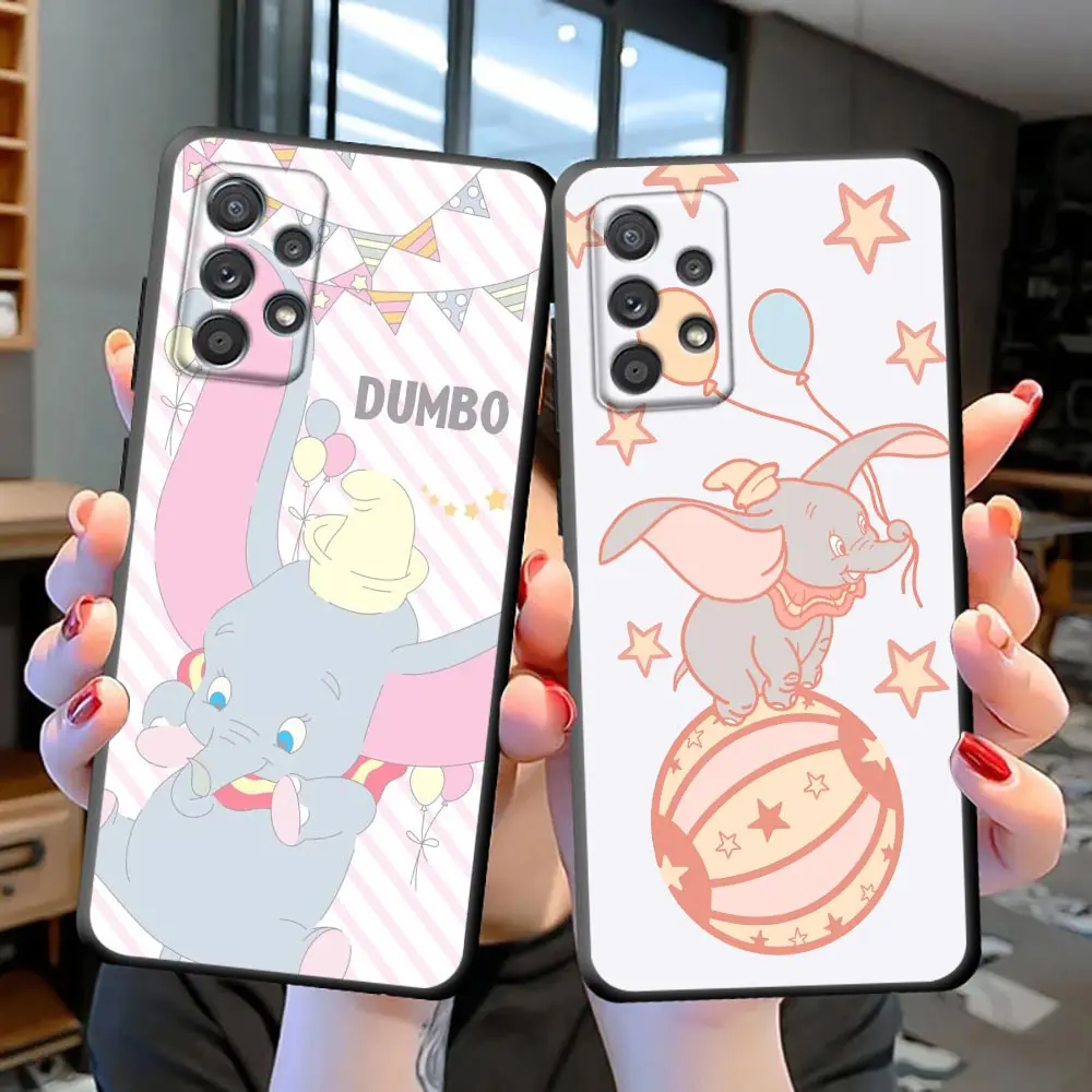 

Disney Dumbo Flying Elephant Cartoon Phone Case For Samsung Galaxy S22 S21 S20 FE Ultra S10 S10E S9 S23 Lite Plus Cover Fundas