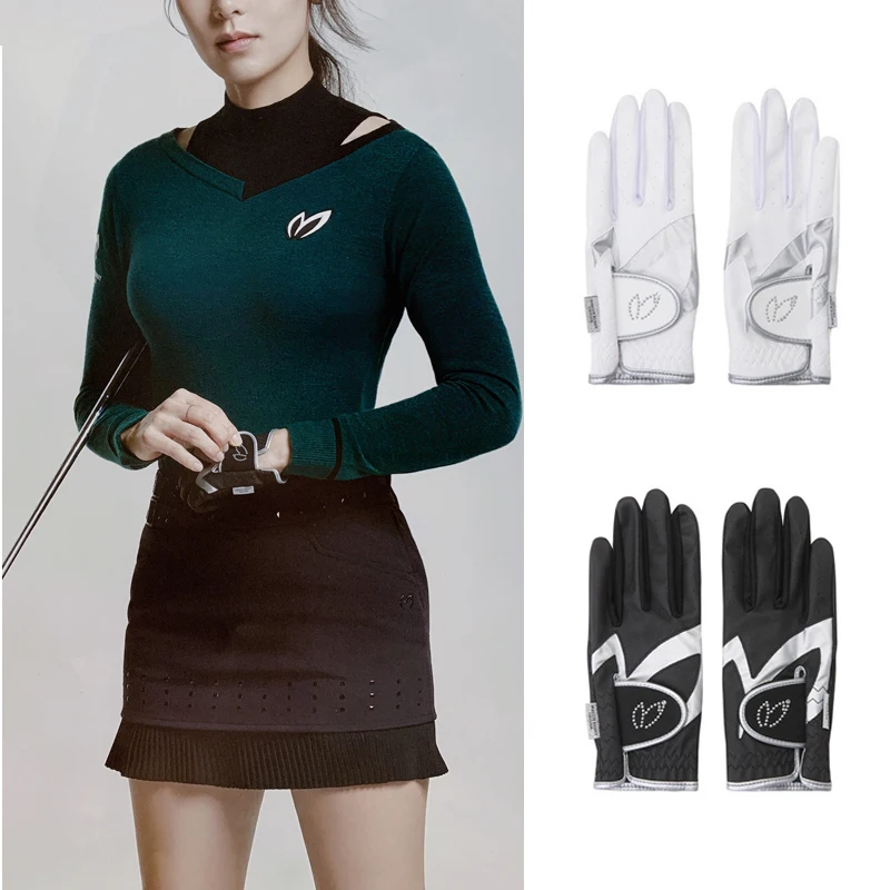 

2022 New Golf Gloves Non-slip Wear-resistant Left and Right Hand Gloves Women's Outdoor Sports Breathable Protective Gloves