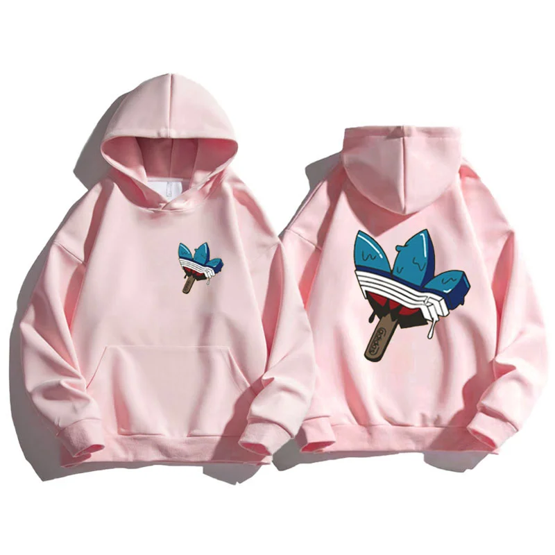 

Harajuku fashion ice cream cartoon humor fashion autumn/winter casual crewneck women's hoodie casual hoodie sports hoodie