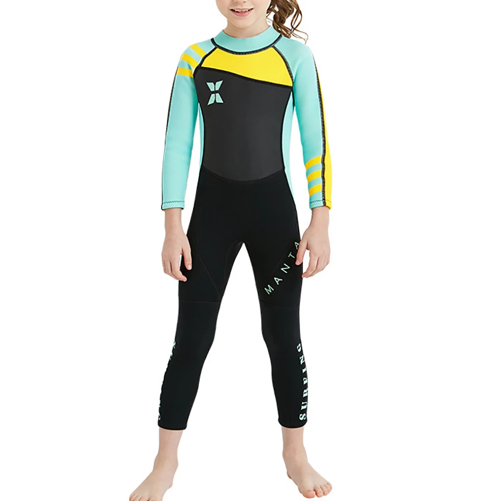 

Kids Wetsuit Swimsuit One Piece Thermal Bathing Suit Anti-Jellyfish Neoprene Clothes Wetsuit Zipper Swimwear Pink S