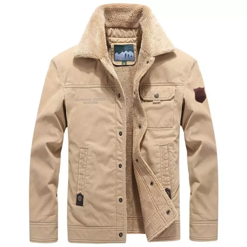 Winter Jackets Wool Liner Thicker Warm Coats Good Quality New Men Cotton Casual Jackets Outerwear Winter Coats Size 6XL