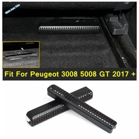 2pcs black accessory under seat ac air condition duct vent outlet protect cover grille trim for peugeot 3008 5008 gt 2017 2022