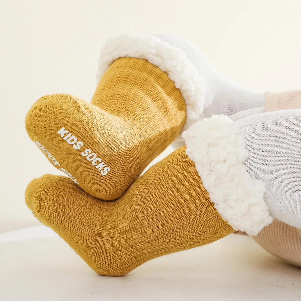 

Baby Winter Socks Thicken Plush Warm Socks For Kids Solid Color Newborn Toddlers Anti Slip Socks Girls Boys Floor Sock 0-3 Years