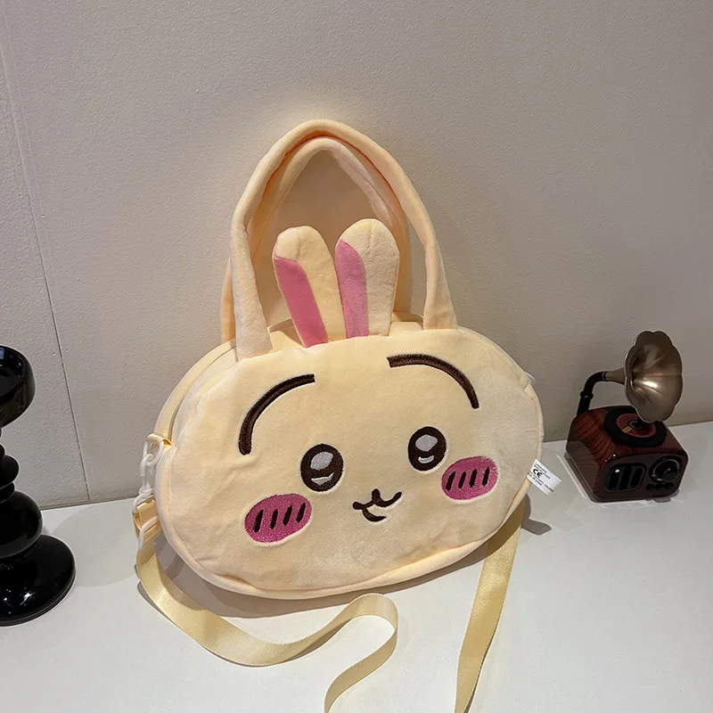 Фото Сумка Chiikawas Kawaii Usagi Hachiware, сумка через плечо для девочек и мальчиков, большая вместительная сумка через плечо, модные портативные сумки для хранения, подарок №4