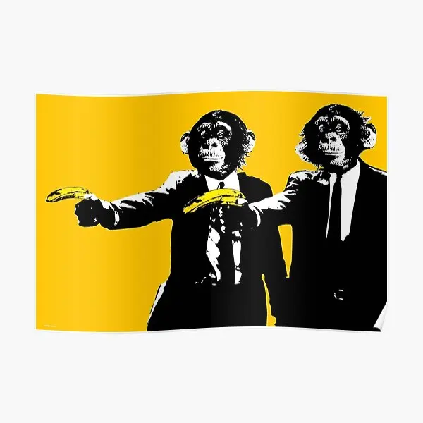 

Постер криминальной фантастики с обезьянами, винтажный декор, картина для комнаты, домашнее искусство, Настенная картина, забавное Современное украшение для картины без рамки