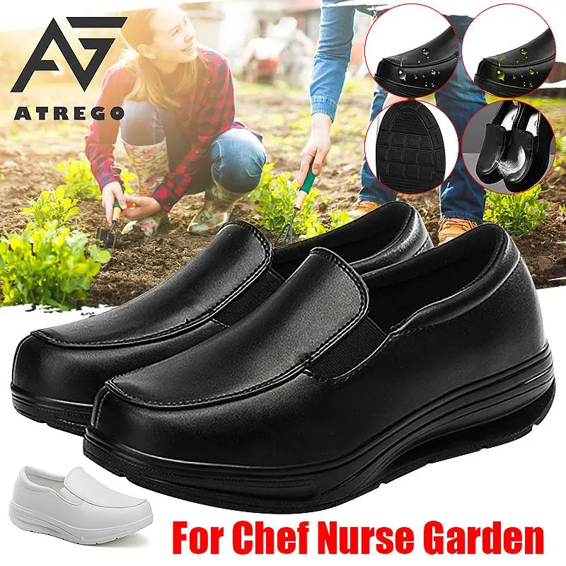 

2022 New Women Shoes Non-slip PU Comfortable Nurse Flat Shoes Slip-on Lazy Loafers Causal Thick Flatform Breathable Work Shoes