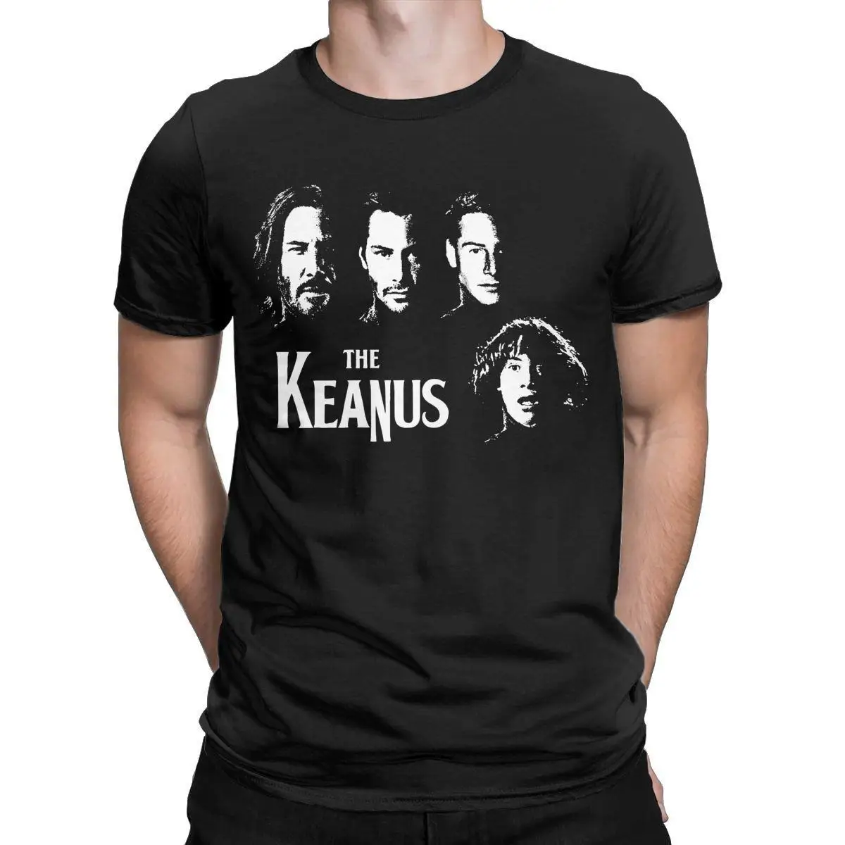 Funny Keanu Reeves T Shirts Men Cotton Casual T-Shirts O Neck Tees Short Sleeve Clothing Plus Size