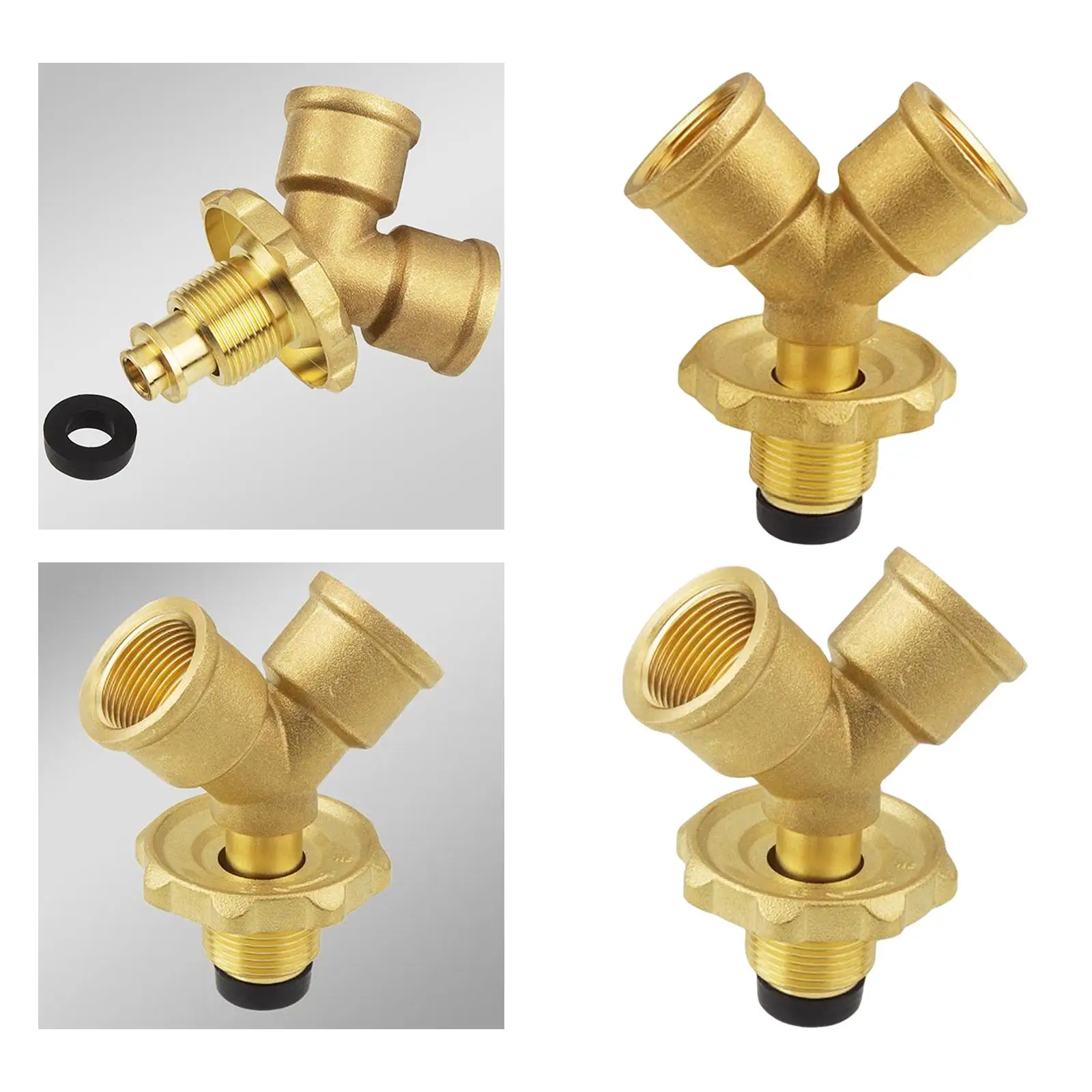 Адаптер для разветвителя пропана с запорным клапаном металлический