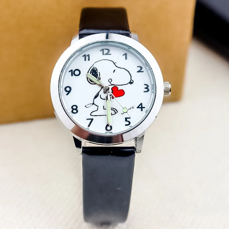 

Kawaii Snoopy Cartoon Character Anime Figure Children's Watches Vintage Quartz Fashion Watch Children's Birthday Gifts