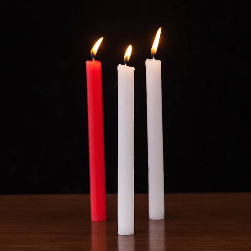 

10 Pieces Household Stick Candles for Praying 5 Sizes Optional General Church Candles for Praying Classic Pillar Candles