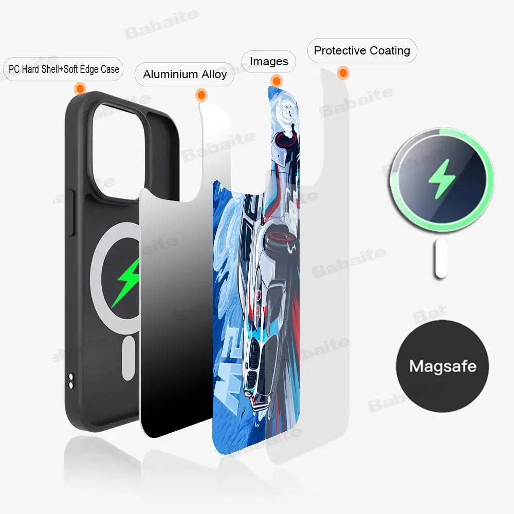 Фото JDM Tokyo Drift Sports Car Мужской и мужской магнитный чехол для iPhone 17 16 14 13 12 11 15 Pro Max Plus для Magsafe Wireless Charge Cover №3