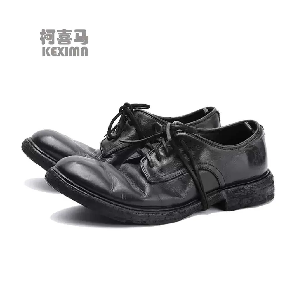 

junbox Casual horse leather shoes male commerce men Formal shoes handwork Men horse shoes male Derby shoes Tide shoes for male