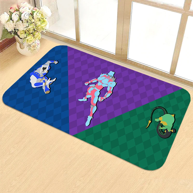 

Нескользящий и моющийся кухонный Коврик для двери, коврик с невероятными приключениями Джоджо, ковер для спальни, длинный коврик для коридора, Придверные коврики, коврики для гостиной, ванной