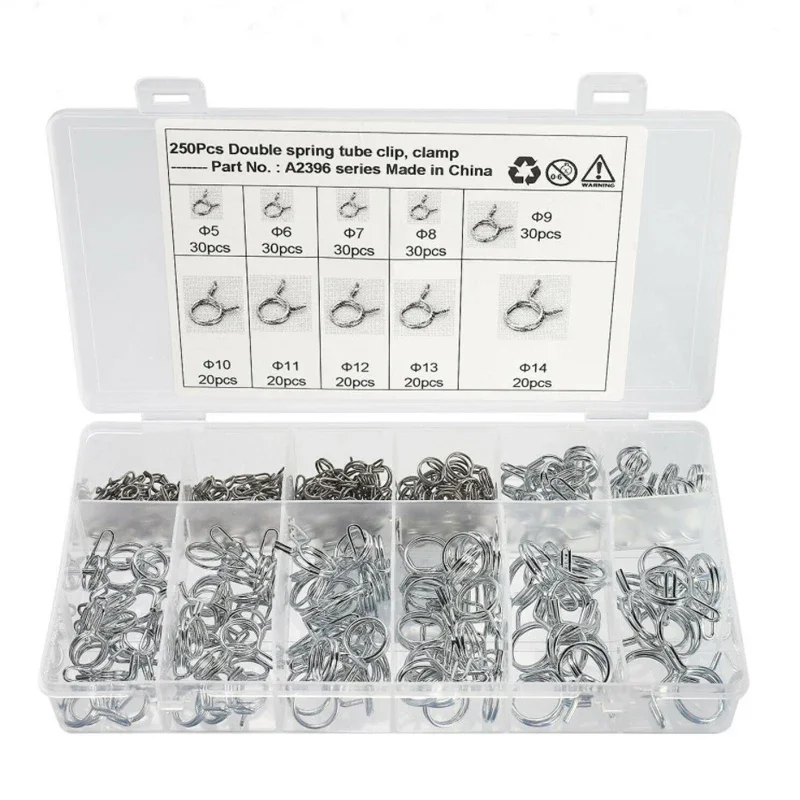 

Комплект хомутов для шлангов из оцинкованной стали 250 шт.