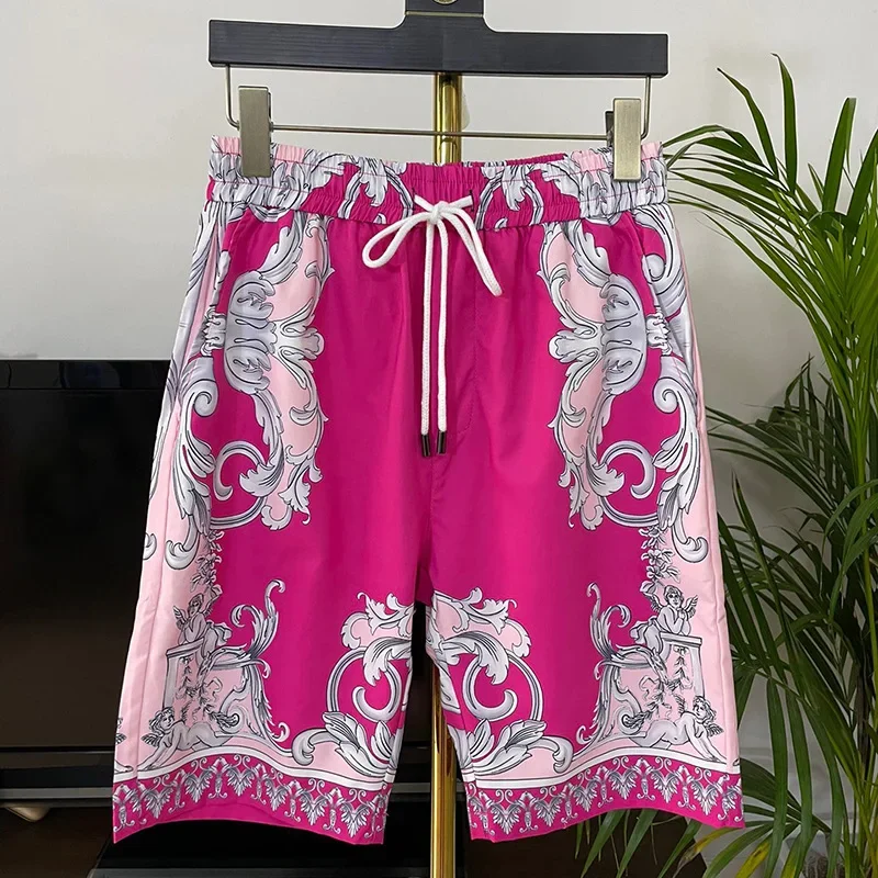 

2024 Palace Print Swimwear Bathing Suits Pants Quick Dry Beach Shorts with Pockets New Men's Swim Trunks Swiming Trunks Ropa