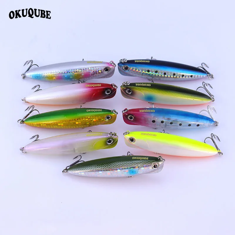 

9cm 18g Pencil Wobblers Slow Sinking Fishing Lure Fresh And Saltwater Far Casting Magnectic Rattles Lure Artificial Hard Baits