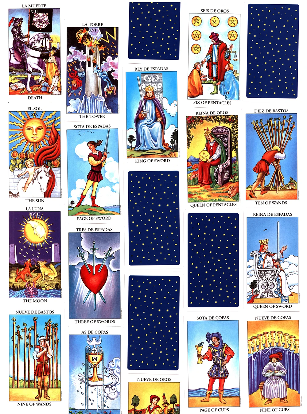 Карты Таро для начинающих испанского Райдера с руководством испанской и