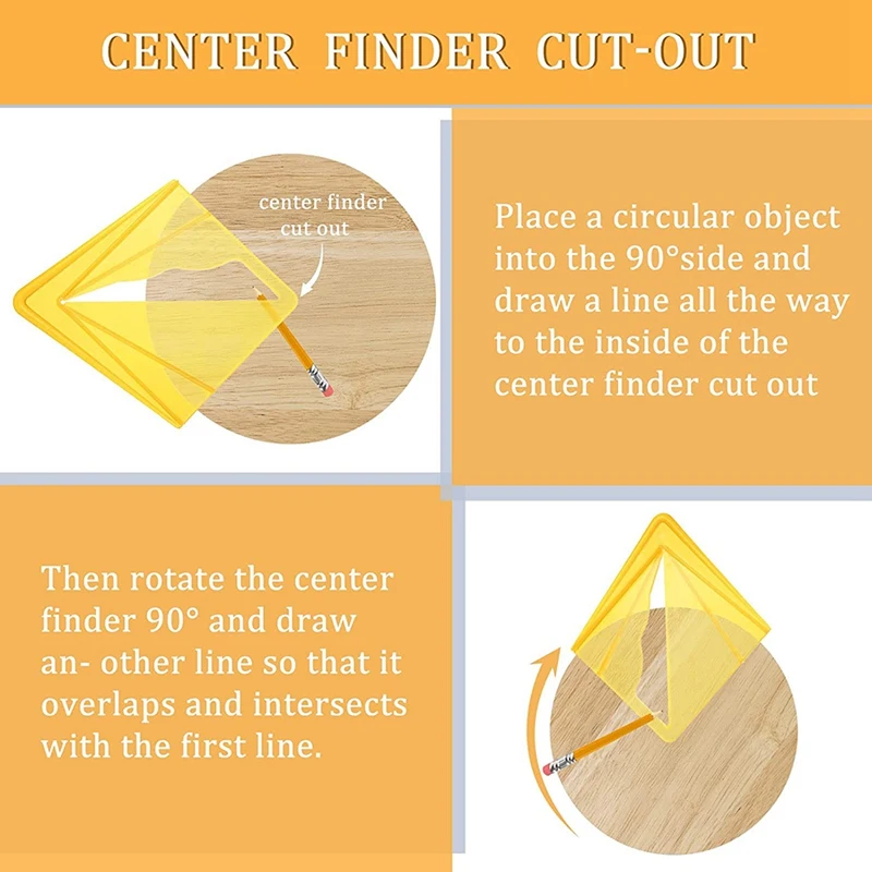 Инструмент для поиска центра 2 штуки из пластика для деревообработки для деревообработчиков и столяров.