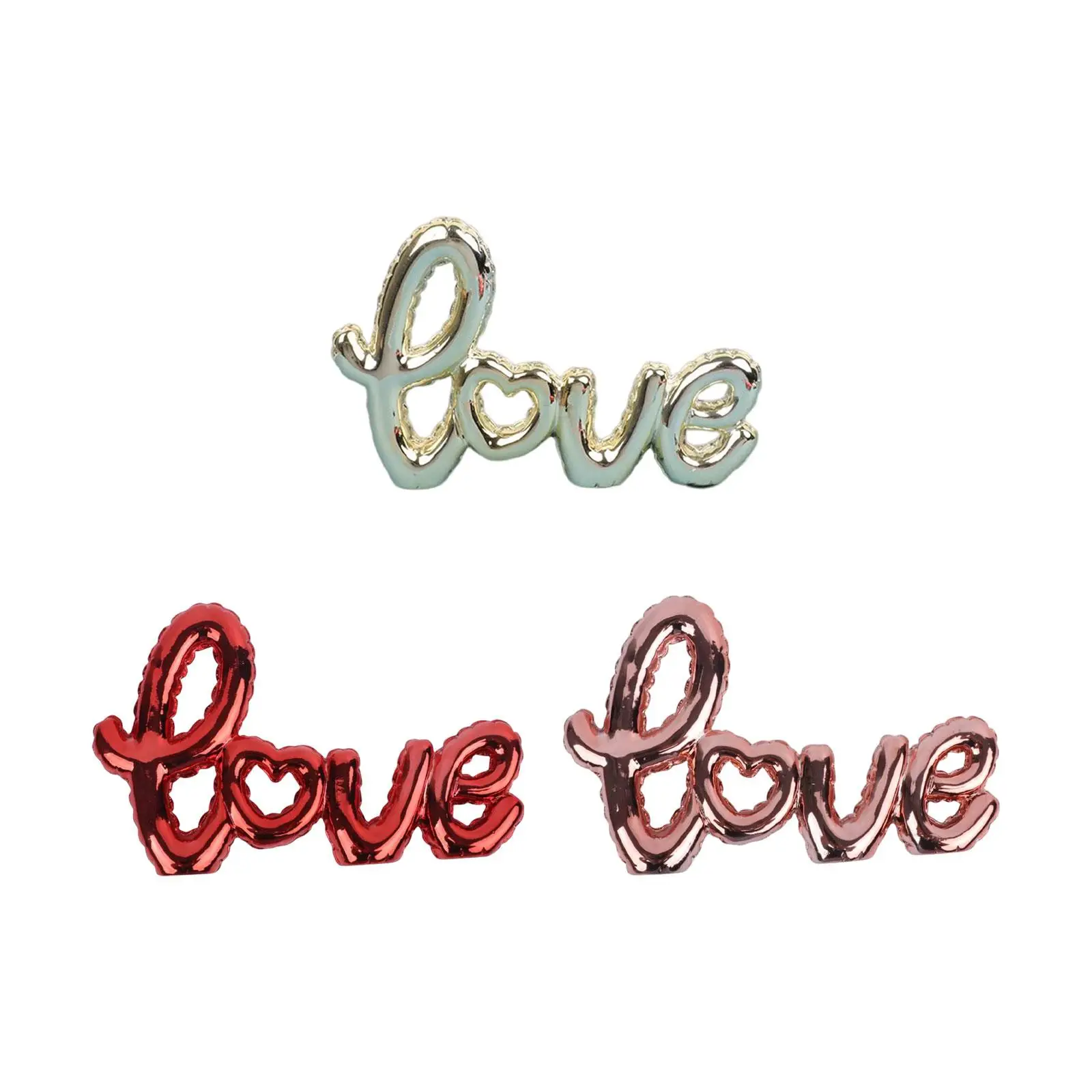 

Love Signs Letters Ornament Freestanding Love Mark Statue Just Married Sign for Office Desktop Living Room Engagement Decoration