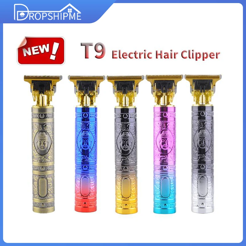 

T9 Electric Shaver Barber Razor for Men Professional Beard Trimmer Hair Clipper with Engraving Wholesale Barber Clipper