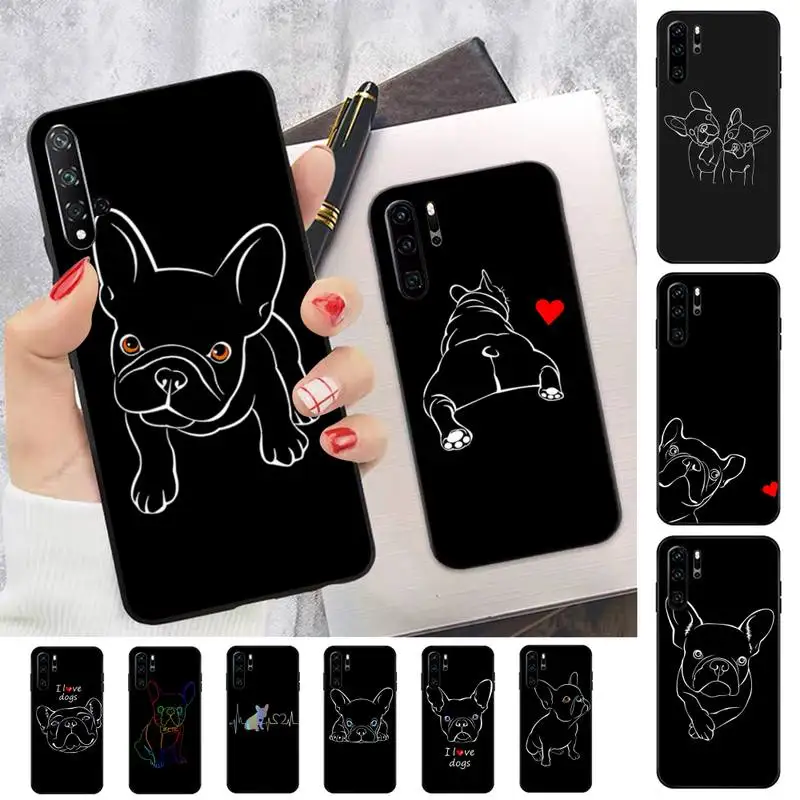 

French Bulldog Phone Case for Huawei P30 40 20 10 8 9 lite pro plus Psmart2019
