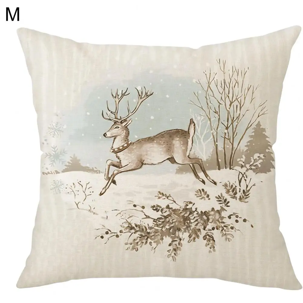 

Cushion Cover Unique Square Washable for Bedroom Christmas Pillowcase Throw Pillow Case