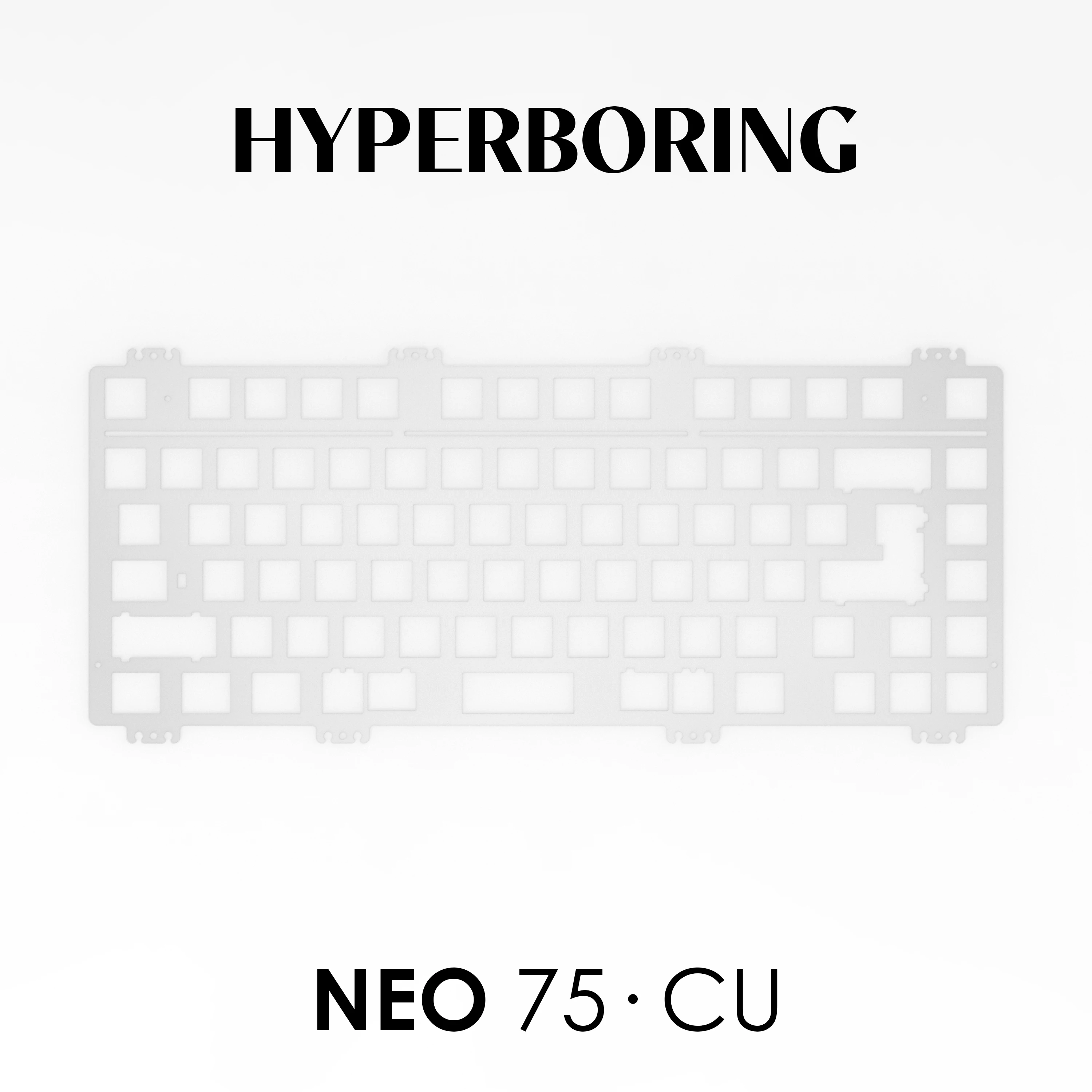 Комплект механической клавиатуры Keebox Hyperboring Neo75 CU позиционирующая пластина