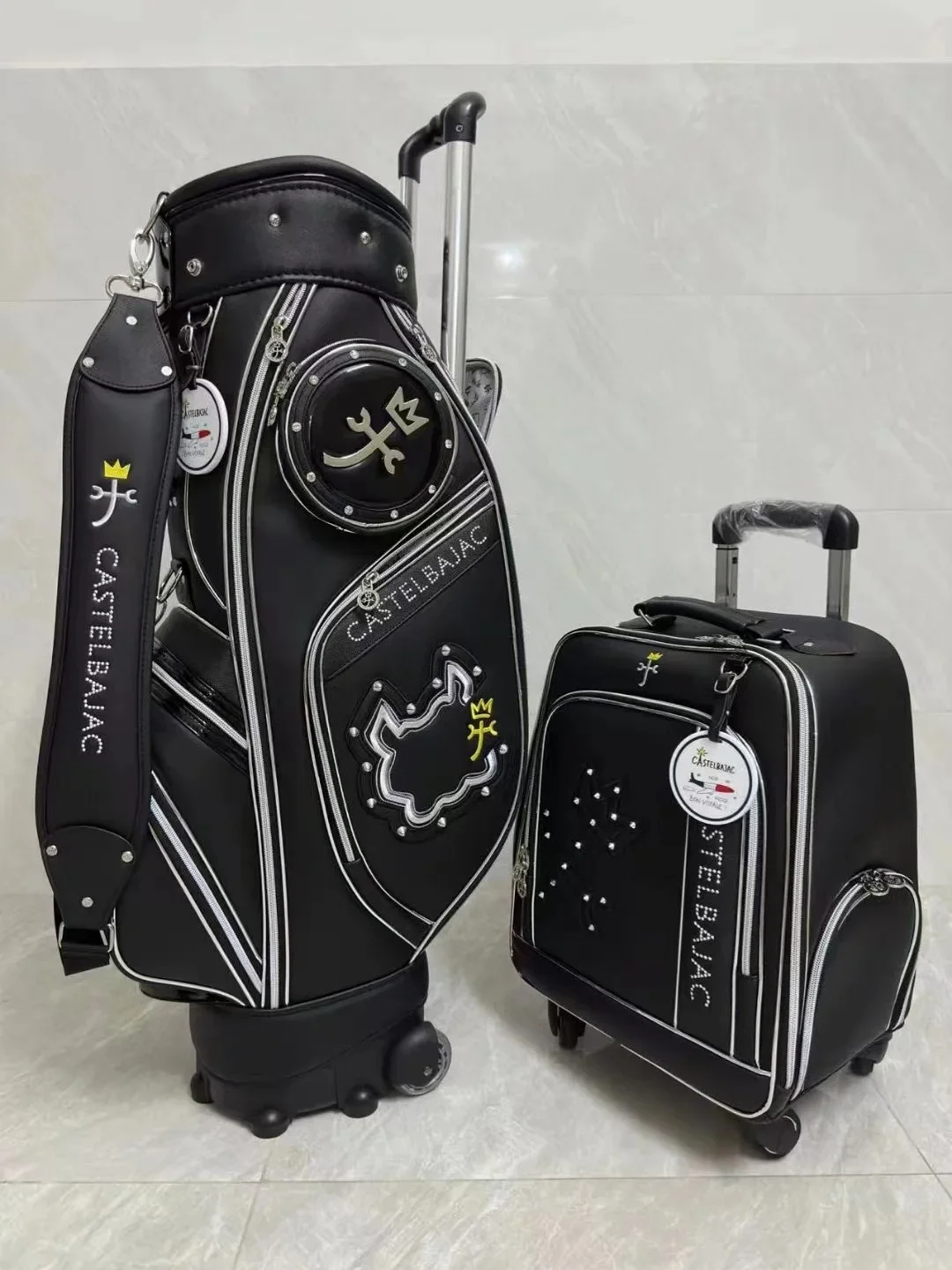 

2024 New Golf Bag Set Lightweight Waterproof Golf Caddy Bag Vertical Wheeled Cart Bucket Bag 골프백