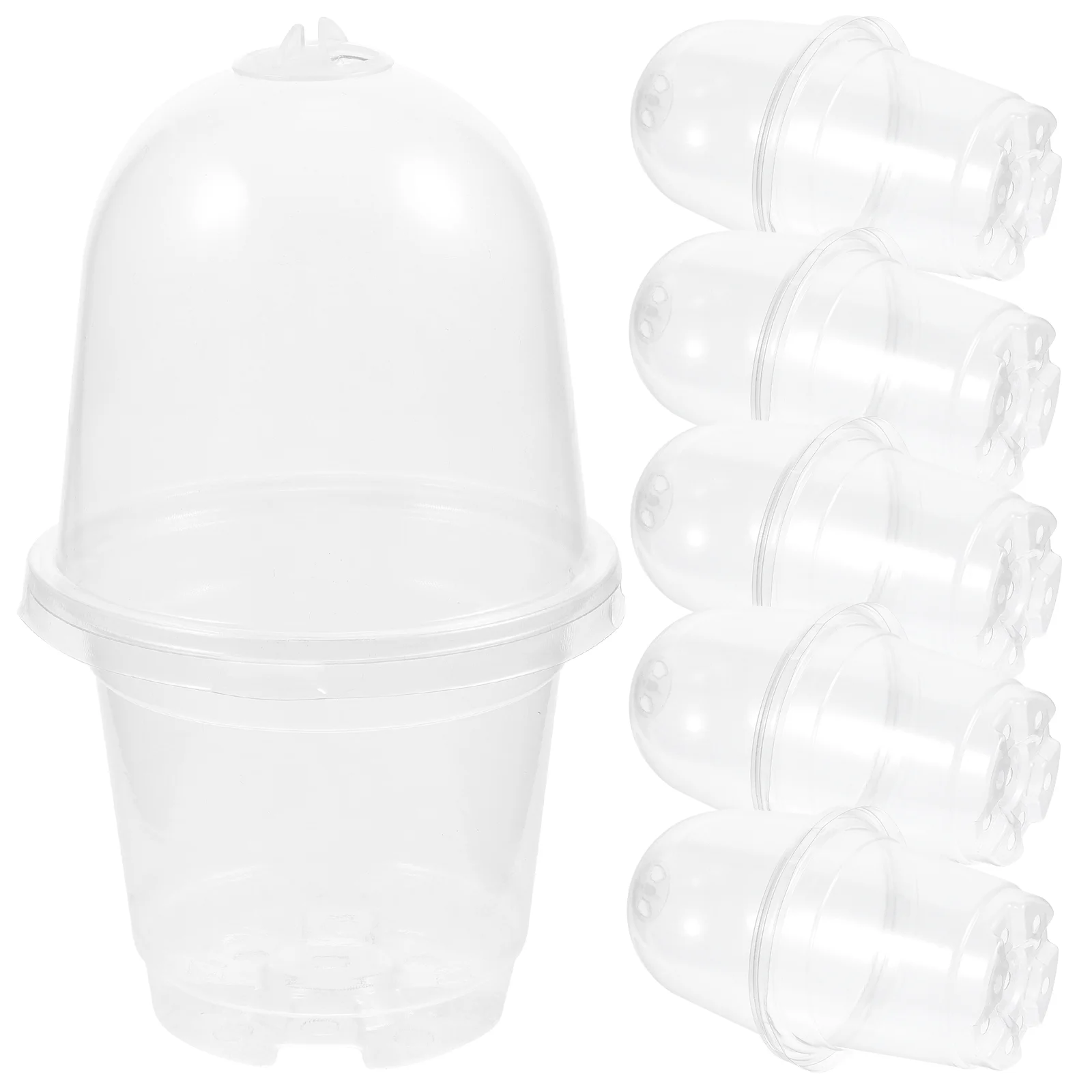 

Pots Pot Nursery Planter Lid Starter Succulent Dome Containers Outdoor Trays Tray Gardening Transparent Mini Starting Flower