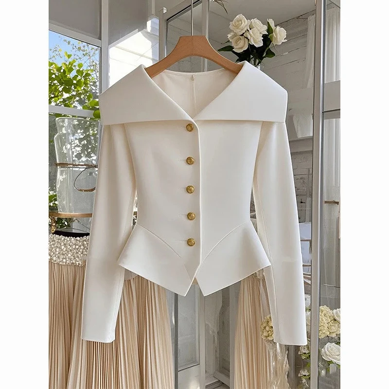 Уникальная красивая белая куртка 2025 женская верхняя одежда модная тонкая милая