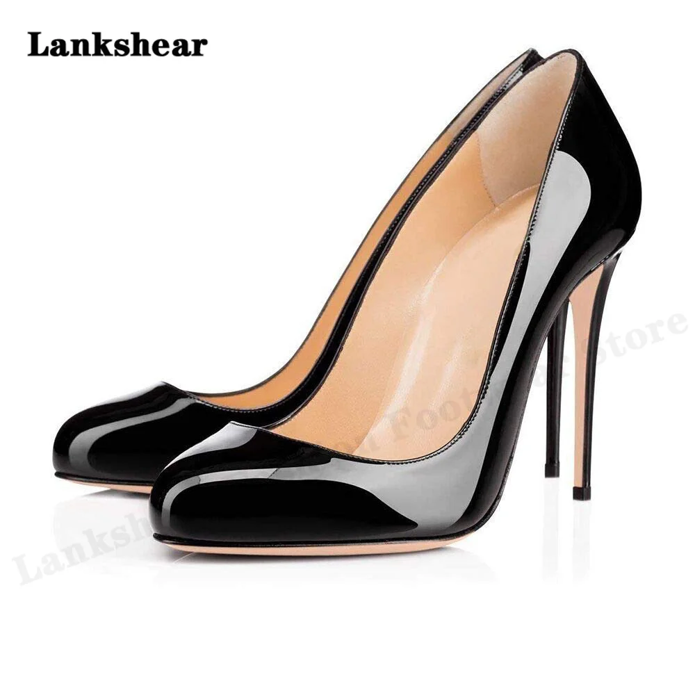 Sexy High Heel Shoes Women Round Toe Slip-On Shallow Dress Pumps Stiletto Pumps Slip On Dress Shoes Banquet Pumps Large Size 45