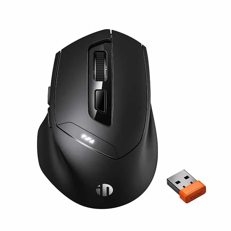 Фото Беспроводная мышь Inphic DR01 Bluetooth, эргономичный дизайн, бесшумная перезаряжаемая мышь для домашнего офиса, ноутбука, настольного компьютера и планшета №1