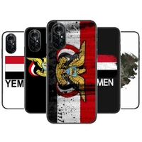 yemen flag clear phone case for huawei honor 20 10 9 8a 7 5t x pro lite 5g black etui coque hoesjes comic fash design