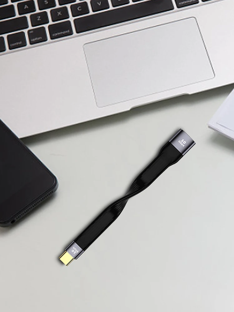 Короткий USB C кабель-Type штекер-штекер быстрая зарядка Gen2 10 Гбит/с кабель FPC дизайн