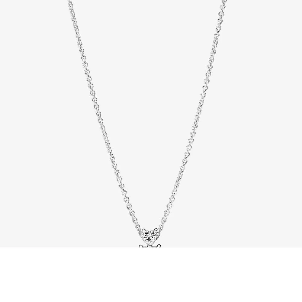 

2022 Mother's Day High Quality Jewelry Double Heart Pendant Sparkling Collier Necklace