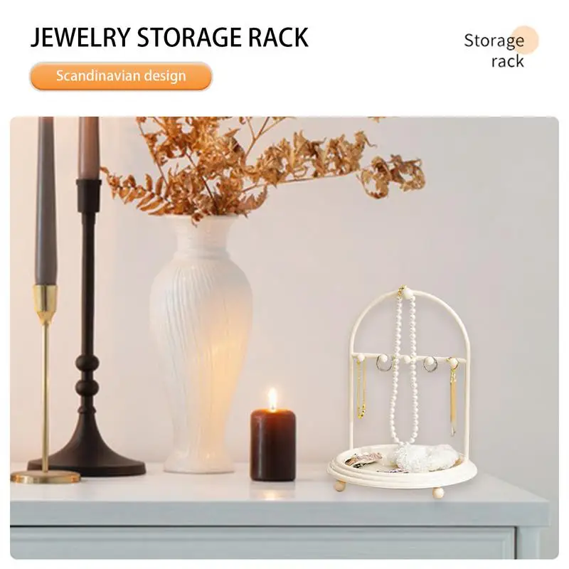 wa stojak na biżuterię mały blat naszyjnik uchwyt kolczyki elegancki wieszak taca do przechowywania brelok kluczy bransoletkę dla domu