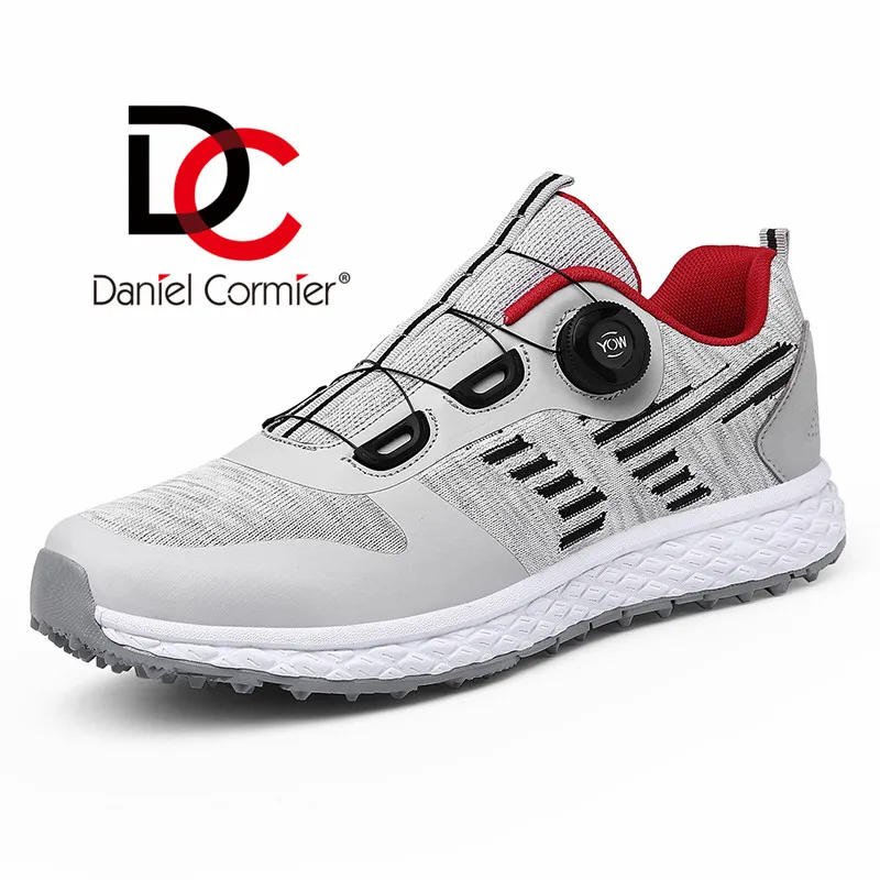 2023 New Fashion Spin on Golf Shoes Breathable Shock Absorbing Waterproof Anti slip Large Sport Casual Men's Shoes Size 39-46
