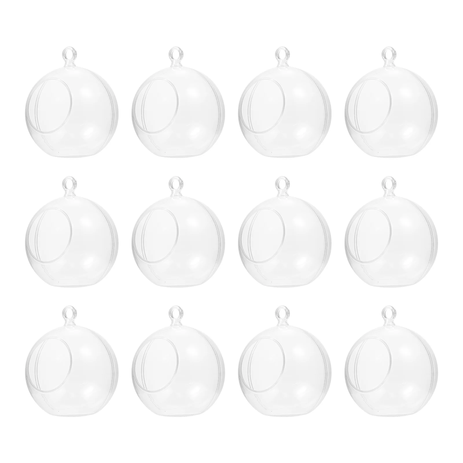 

Fillable Christmas Ornaments Clear Ornament Hanging Tree Decoration Crafts Acrylic Pendant Decor Shape Mini Bulb Props Flower