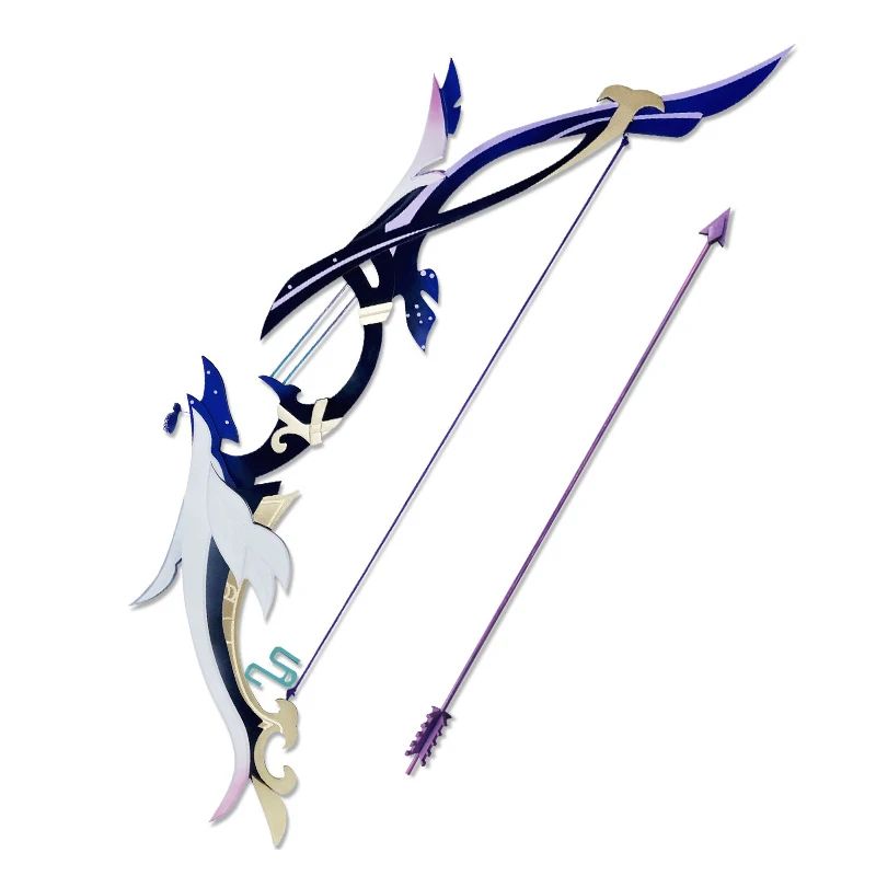 Game Genshin Impact Yelan Cosplay Weapon Bow and Arrow Kylin Unicorn Bow Cosplay Props Comic Exhibition Wooden Props