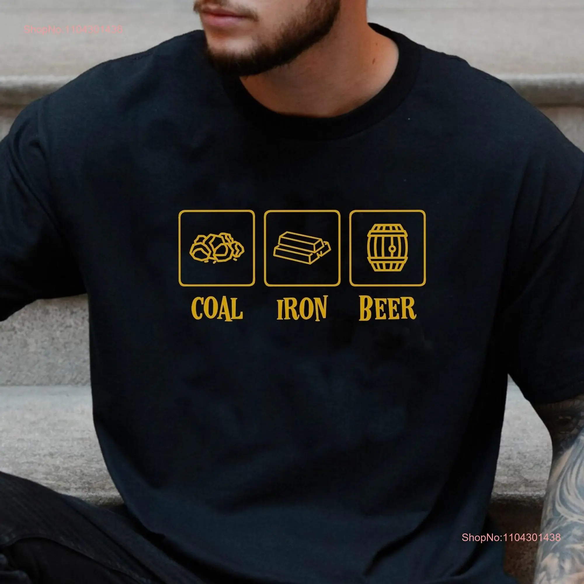 Футболка Coal Iron Beer латунная настольная игра компьютерщик длинные или короткие