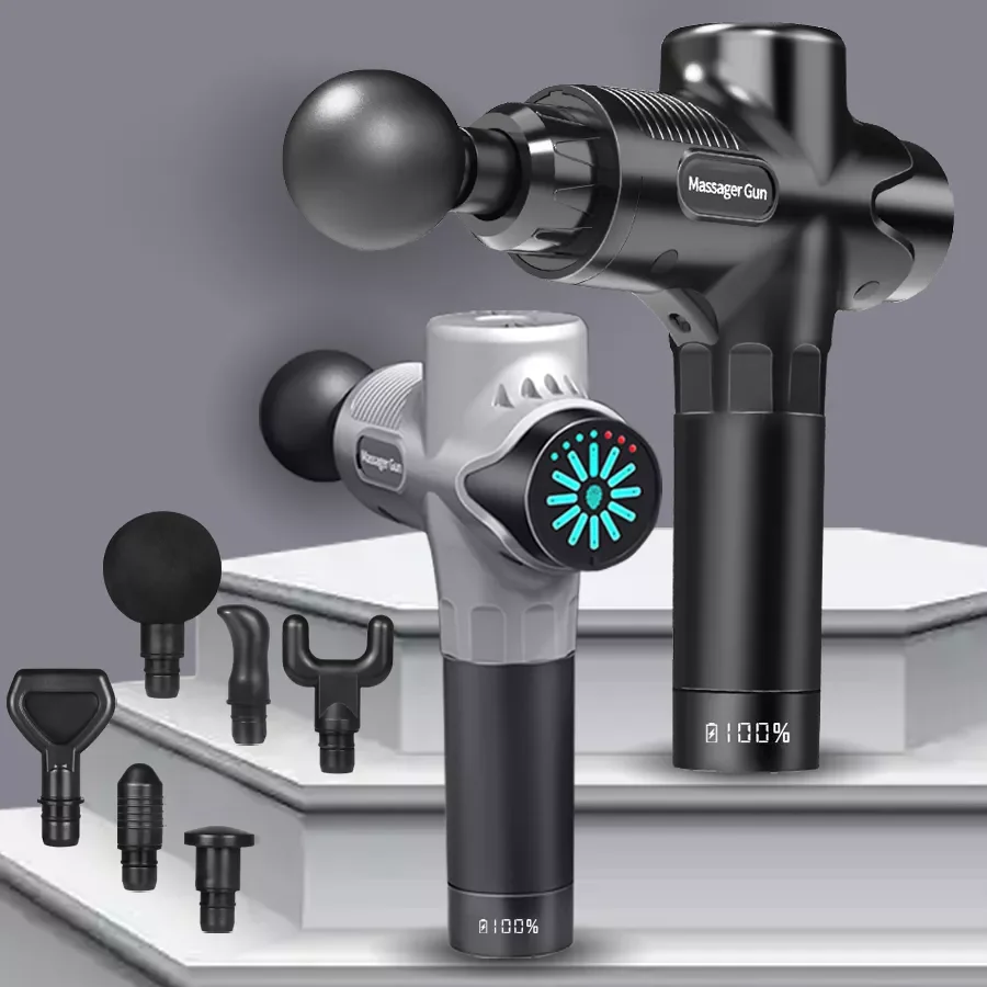 

Массажный пистолет NEW2023 для глубоких тканей, перкуссионный пистолет для мышц, бесщеточный портативный ручной массажер для спортсменов, муж...