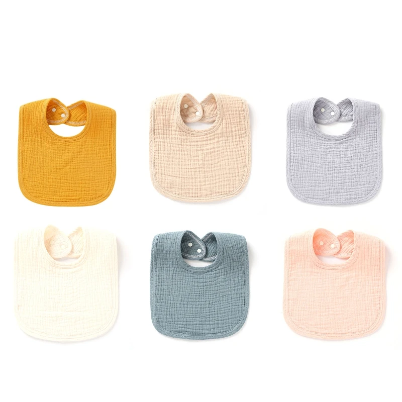 

Baby Feeding Drool Bibs 4-layers Cotton Gauze Saliva Towel Bandana Burp Cloth Wholesale