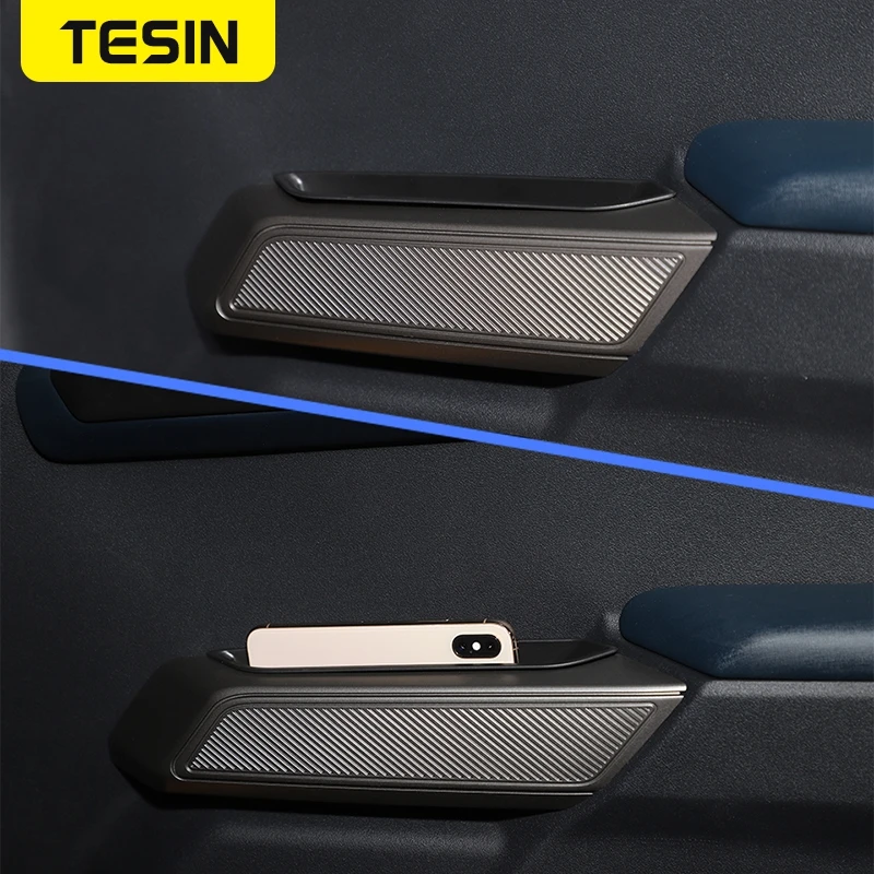 TESIN 8 Pcs Car Door Armrest Handle Holder Storage Box For Ford Bronco 2021 2022 Tray Organizer Interior Accessories |