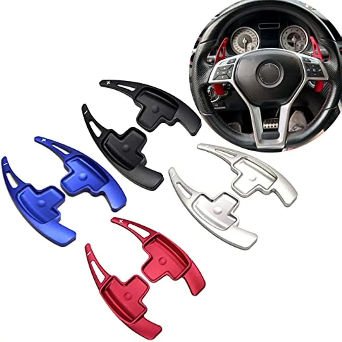 

Car Steering Wheel Paddle Shift Extension Shifters for Mercedes Benz A B M Class W176 W246 GLK SLK CLA GLA Sticker Styling