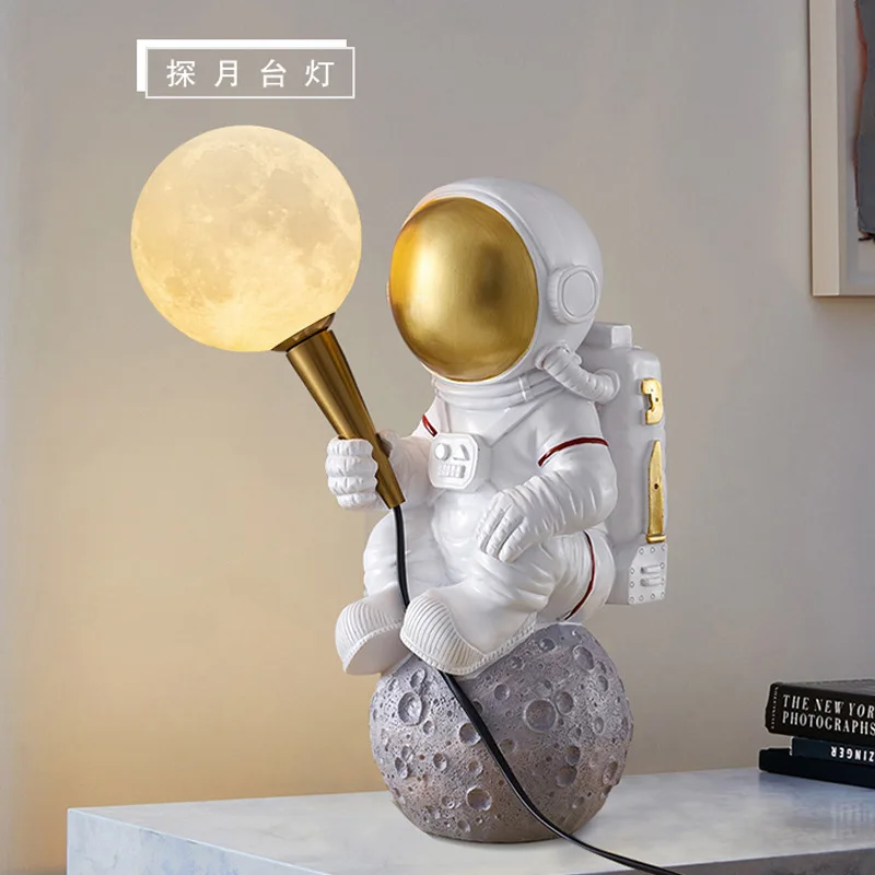 

Скандинавская настольная лампа, 3D светильник для украшения гостиной в стиле постмодерн, минималистский прикроватный светильник для астрон...