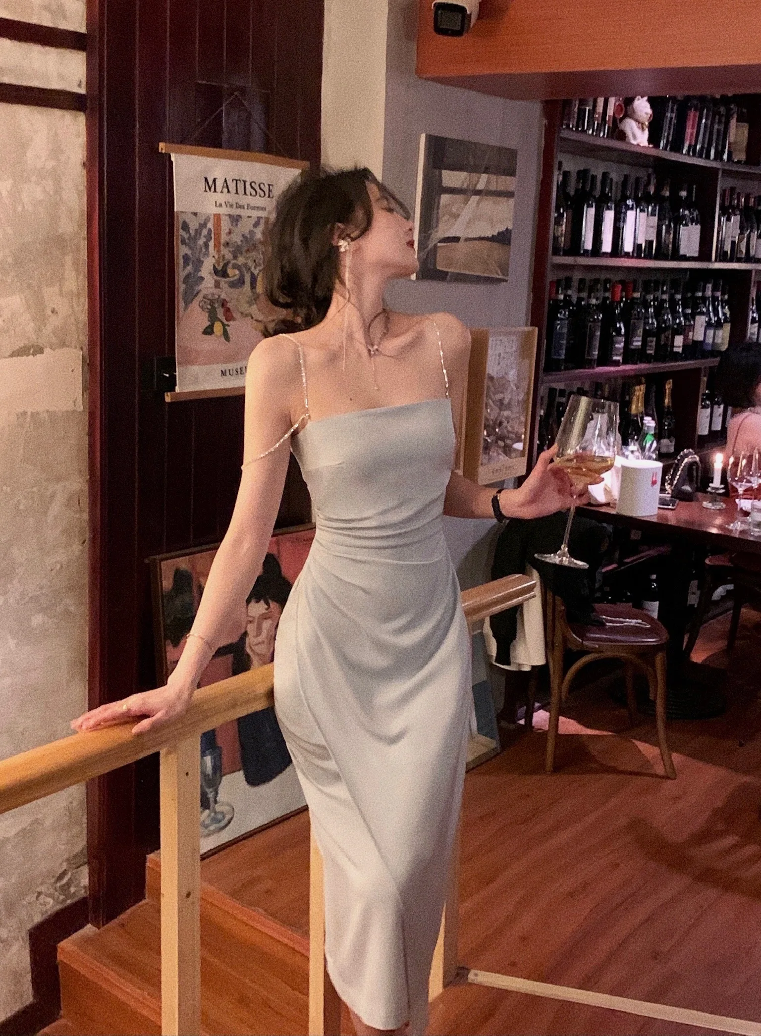 

Elegant Summer Spaghetti Strap Midi Dress Women Sexy Prom Evening Bodycon Party Birthday Club Fashion Clothing