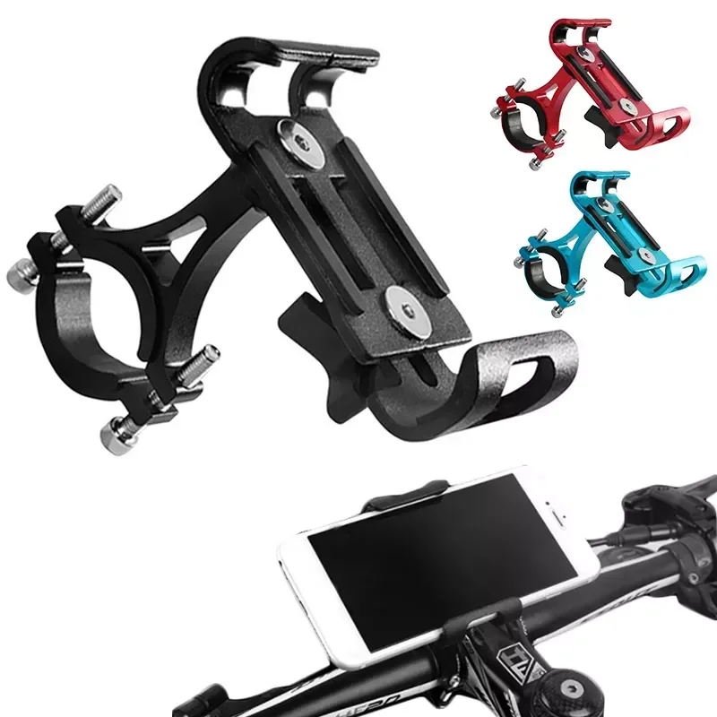 

Phone Holder Aluminum Alloy Mountain Bike Handlebar Clip Motorcycle Bracket Support Cellphone Accessories