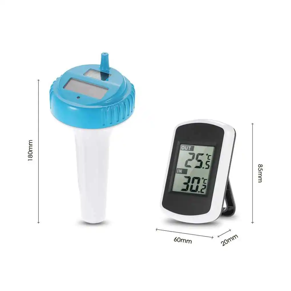 Solar Wireless Swim SPA Pool Thermometer Digital Swimming Float Temperature Meter Indoor and Outdoor Pool Thermometer